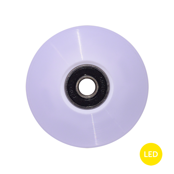TRONICS LED wheels - 59x38mm, White PU,  Yellow LEDS - Image 3